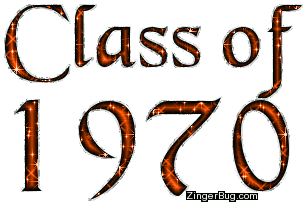 Click to get the codes for this image. Class Of 1970 Orange Glitter, Class Of 1970 Free glitter graphic image designed for posting on Facebook, Twitter or any forum or blog.