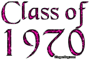 Click to get the codes for this image. Class Of 1970 Pink Glitter, Class Of 1970 Free glitter graphic image designed for posting on Facebook, Twitter or any forum or blog.