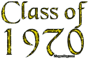 Click to get the codes for this image. Class Of 1970 Yellow Glitter, Class Of 1970 Free glitter graphic image designed for posting on Facebook, Twitter or any forum or blog.