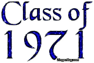 Click to get the codes for this image. Class Of 1971 Blue Glitter, Class Of 1971 Free glitter graphic image designed for posting on Facebook, Twitter or any forum or blog.