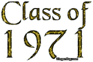 Click to get the codes for this image. Class Of 1971 Gold Glitter, Class Of 1971 Free glitter graphic image designed for posting on Facebook, Twitter or any forum or blog.