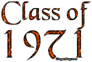Click to get the codes for this image. Class Of 1971 Orange Glitter, Class Of 1971 Free glitter graphic image designed for posting on Facebook, Twitter or any forum or blog.