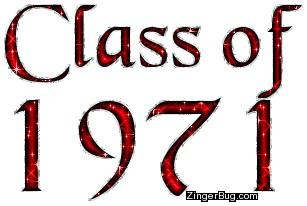 Click to get the codes for this image. Class Of 1971 Red Glitter, Class Of 1971 Free glitter graphic image designed for posting on Facebook, Twitter or any forum or blog.