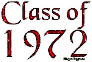 Click to get the codes for this image. Class Of 1972 Red Glitter, Class Of 1972 Free glitter graphic image designed for posting on Facebook, Twitter or any forum or blog.