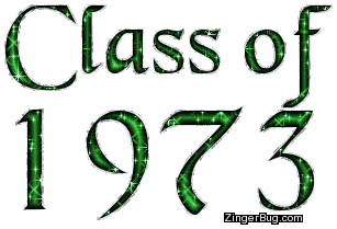 Click to get the codes for this image. Class Of 1973 Green Glitter, Class Of 1973 Free glitter graphic image designed for posting on Facebook, Twitter or any forum or blog.