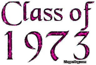 Click to get the codes for this image. Class Of 1973 Pink Glitter, Class Of 1973 Free glitter graphic image designed for posting on Facebook, Twitter or any forum or blog.