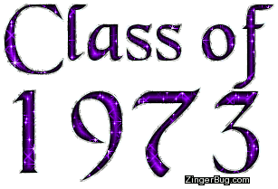 Click to get the codes for this image. Class Of 1973 Purple Glitter, Class Of 1973 Free glitter graphic image designed for posting on Facebook, Twitter or any forum or blog.