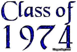 Click to get the codes for this image. Class Of 1974 Blue Glitter, Class Of 1974 Free glitter graphic image designed for posting on Facebook, Twitter or any forum or blog.