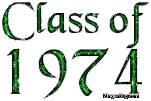 Click to get the codes for this image. Class Of 1974 Green Glitter, Class Of 1974 Free glitter graphic image designed for posting on Facebook, Twitter or any forum or blog.