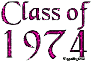 Click to get the codes for this image. Class Of 1974 Pink Glitter, Class Of 1974 Free glitter graphic image designed for posting on Facebook, Twitter or any forum or blog.