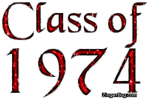 Click to get the codes for this image. Class Of 1974 Red Glitter, Class Of 1974 Free glitter graphic image designed for posting on Facebook, Twitter or any forum or blog.