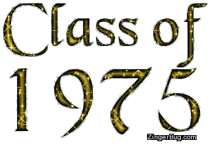 Click to get the codes for this image. Class Of 1975 Gold Glitter, Class Of 1975 Free glitter graphic image designed for posting on Facebook, Twitter or any forum or blog.