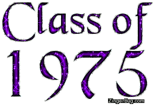 Click to get the codes for this image. Class Of 1975 Purple Glitter, Class Of 1975 Free glitter graphic image designed for posting on Facebook, Twitter or any forum or blog.