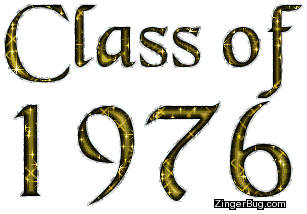 Click to get the codes for this image. Class Of 1976 Gold Glitter, Class Of 1976 Free glitter graphic image designed for posting on Facebook, Twitter or any forum or blog.
