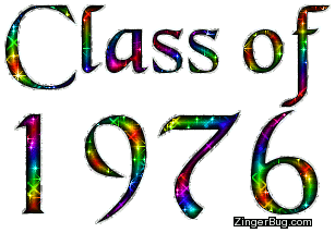 Click to get the codes for this image. Class Of 1976 Rainbow Glitter, Class Of 1976 Free glitter graphic image designed for posting on Facebook, Twitter or any forum or blog.