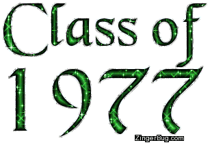 Click to get the codes for this image. Class Of 1977 Green Glitter, Class Of 1977 Free glitter graphic image designed for posting on Facebook, Twitter or any forum or blog.