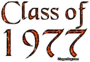 Click to get the codes for this image. Class Of 1977 Orange Glitter, Class Of 1977 Free glitter graphic image designed for posting on Facebook, Twitter or any forum or blog.