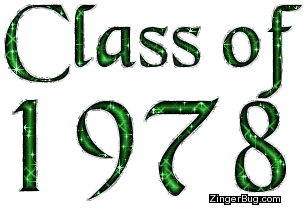 Click to get the codes for this image. Class Of 1978 Green Glitter, Class Of 1978 Free glitter graphic image designed for posting on Facebook, Twitter or any forum or blog.