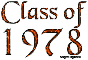 Click to get the codes for this image. Class Of 1978 Orange Glitter, Class Of 1978 Free glitter graphic image designed for posting on Facebook, Twitter or any forum or blog.