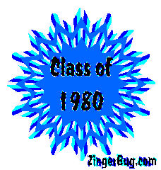Click to get the codes for this image. Class Of 1980 Blue Starburst Glitter Graphic, Class Of 1980 Free glitter graphic image designed for posting on Facebook, Twitter or any forum or blog.