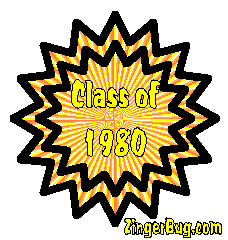 Click to get the codes for this image. Class Of 1980 Yellow Psychedelic Starburst Glitter Graphic, Class Of 1980 Free glitter graphic image designed for posting on Facebook, Twitter or any forum or blog.
