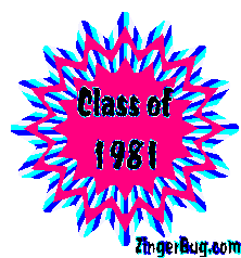 Click to get the codes for this image. Class Of 1981 Red Blue Starburst Glitter Graphic, Class Of 1981 Free glitter graphic image designed for posting on Facebook, Twitter or any forum or blog.