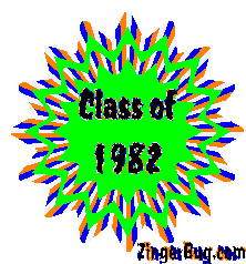 Click to get the codes for this image. Class Of 1982 Green Starburst Glitter Graphic, Class Of 1982 Free glitter graphic image designed for posting on Facebook, Twitter or any forum or blog.