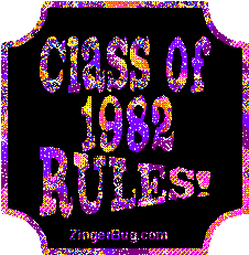 Click to get the codes for this image. Class Of 1982 Rules Multi Colored Plaque Glitter Graphic, Class Of 1982 Free glitter graphic image designed for posting on Facebook, Twitter or any forum or blog.