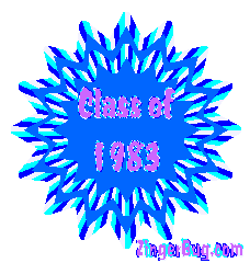 Click to get the codes for this image. Class Of 1983 Blue Starburst Glitter Graphic, Class Of 1983 Free glitter graphic image designed for posting on Facebook, Twitter or any forum or blog.