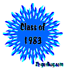 Click to get the codes for this image. Class Of 1983 Blue Starburst Glitter Graphic, Class Of 1983 Free glitter graphic image designed for posting on Facebook, Twitter or any forum or blog.