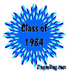 Click to get the codes for this image. Class Of 1984 Blue Starburst Glitter Graphic, Class Of 1984 Free glitter graphic image designed for posting on Facebook, Twitter or any forum or blog.