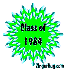 Click to get the codes for this image. Class Of 1984 Green Starburst Glitter Graphic, Class Of 1984 Free glitter graphic image designed for posting on Facebook, Twitter or any forum or blog.