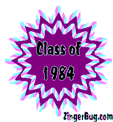 Click to get the codes for this image. Class Of 1984 Purple Starburst Glitter Graphic, Class Of 1984 Free glitter graphic image designed for posting on Facebook, Twitter or any forum or blog.