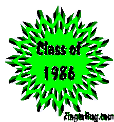Click to get the codes for this image. Class Of 1986 Green Starburst Glitter Graphic, Class Of 1986 Free glitter graphic image designed for posting on Facebook, Twitter or any forum or blog.