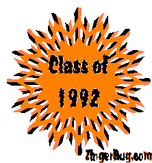Click to get the codes for this image. Class Of 1992 Orange Starburst Glitter Graphic, Class Of 1992 Free glitter graphic image designed for posting on Facebook, Twitter or any forum or blog.