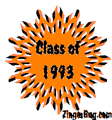 Click to get the codes for this image. Class Of 1993 Orange Starburst Glitter Graphic, Class Of 1993 Free glitter graphic image designed for posting on Facebook, Twitter or any forum or blog.
