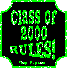 Click to get the codes for this image. Class Of 2000 Rules Green Plaque Glitter Graphic, Class Of 2000 Free glitter graphic image designed for posting on Facebook, Twitter or any forum or blog.