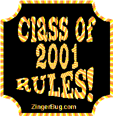 Click to get the codes for this image. Class Of 2001 Rules Gold Starburst Plaque Glitter Graphic, Class Of 2001 Free glitter graphic image designed for posting on Facebook, Twitter or any forum or blog.