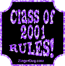 Click to get the codes for this image. Class Of 2001 Rules Purple Bubbles Plaque Glitter Graphic, Class Of 2001 Free glitter graphic image designed for posting on Facebook, Twitter or any forum or blog.