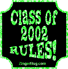Click to get the codes for this image. Class Of 2002 Rules Green Bubbles Plaque Glitter Graphic, Class Of 2002 Free glitter graphic image designed for posting on Facebook, Twitter or any forum or blog.
