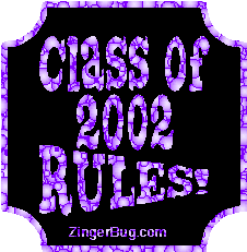 Click to get the codes for this image. Class Of 2002 Rules Purple Bubbles Plaque Glitter Graphic, Class Of 2002 Free glitter graphic image designed for posting on Facebook, Twitter or any forum or blog.
