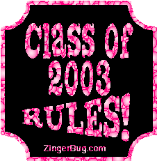 Click to get the codes for this image. Class Of 2003 Rules Pink Bubbles Glitter Graphic, Class Of 2003 Free glitter graphic image designed for posting on Facebook, Twitter or any forum or blog.