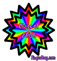 Click to get the codes for this image. Class Of 2005 Rainbow Glitter Graphic, Class Of 2005 Free glitter graphic image designed for posting on Facebook, Twitter or any forum or blog.