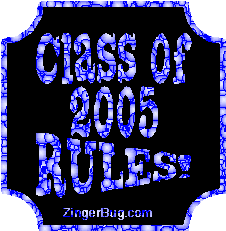 Click to get the codes for this image. Class Of 2005 Rules Blue Bubbles Plaque Glitter Graphic, Class Of 2005 Free glitter graphic image designed for posting on Facebook, Twitter or any forum or blog.