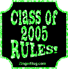 Click to get the codes for this image. Class Of 2005 Rules Green Bubbles Plaque Glitter Graphic, Class Of 2005 Free glitter graphic image designed for posting on Facebook, Twitter or any forum or blog.