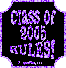 Click to get the codes for this image. Class Of 2005 Rules Purple Bubbles Plaque Glitter Graphic, Class Of 2005 Free glitter graphic image designed for posting on Facebook, Twitter or any forum or blog.