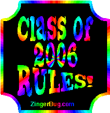 Click to get the codes for this image. Class Of 2006 Rules Rainbow Plaque Glitter Graphic, Class Of 2006 Free glitter graphic image designed for posting on Facebook, Twitter or any forum or blog.