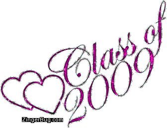 Click to get the codes for this image. Class Of 2009 Pink Glitter With Hearts, Class Of 2009 Free glitter graphic image designed for posting on Facebook, Twitter or any forum or blog.