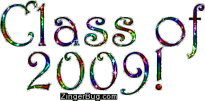 Click to get the codes for this image. Class Of 2009 Rainbow Glitter Text, Class Of 2009 Free glitter graphic image designed for posting on Facebook, Twitter or any forum or blog.
