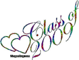 Click to get the codes for this image. Class Of 2009 Rainbow Glitter With Hearts, Class Of 2009 Free glitter graphic image designed for posting on Facebook, Twitter or any forum or blog.